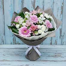 Букет цветов из:  Герберы, Альстромерии и Хризантемы в Гостилицы