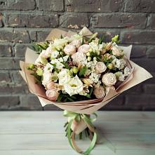 Букет цветов из:  Альстромерии, Розы и Хризантемы в Гостилицы