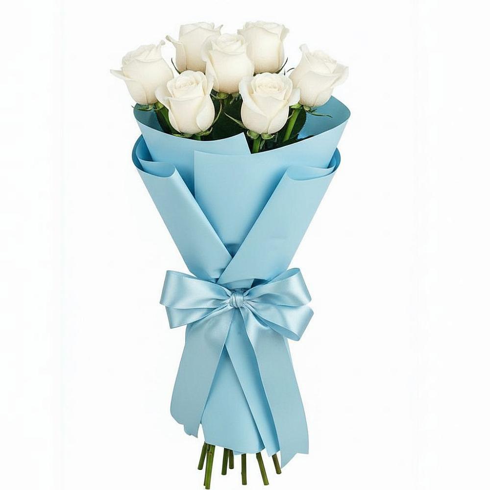 Букет 7 белых роз Проуд в Гостилицы