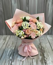 Букет цветов из:  Гвоздики, Розы и Хризантемы в Гостилицы