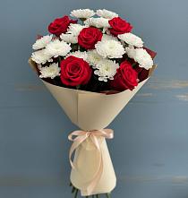 Букет цветов из:  Розы и Хризантемы в Гостилицы