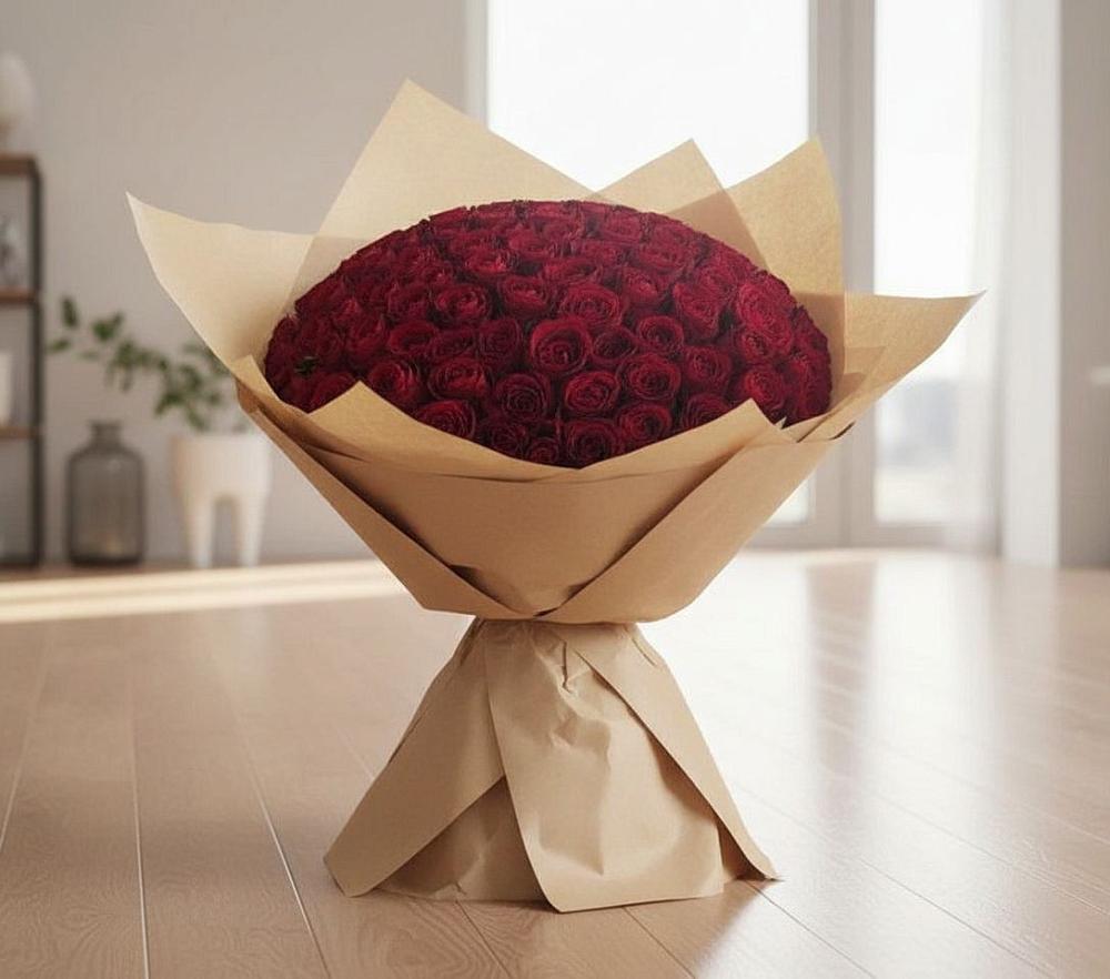 Букет 101 Красная роза в Гостилицы