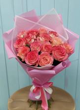 Букет 15 Розовых роз Равель в Гостилицы