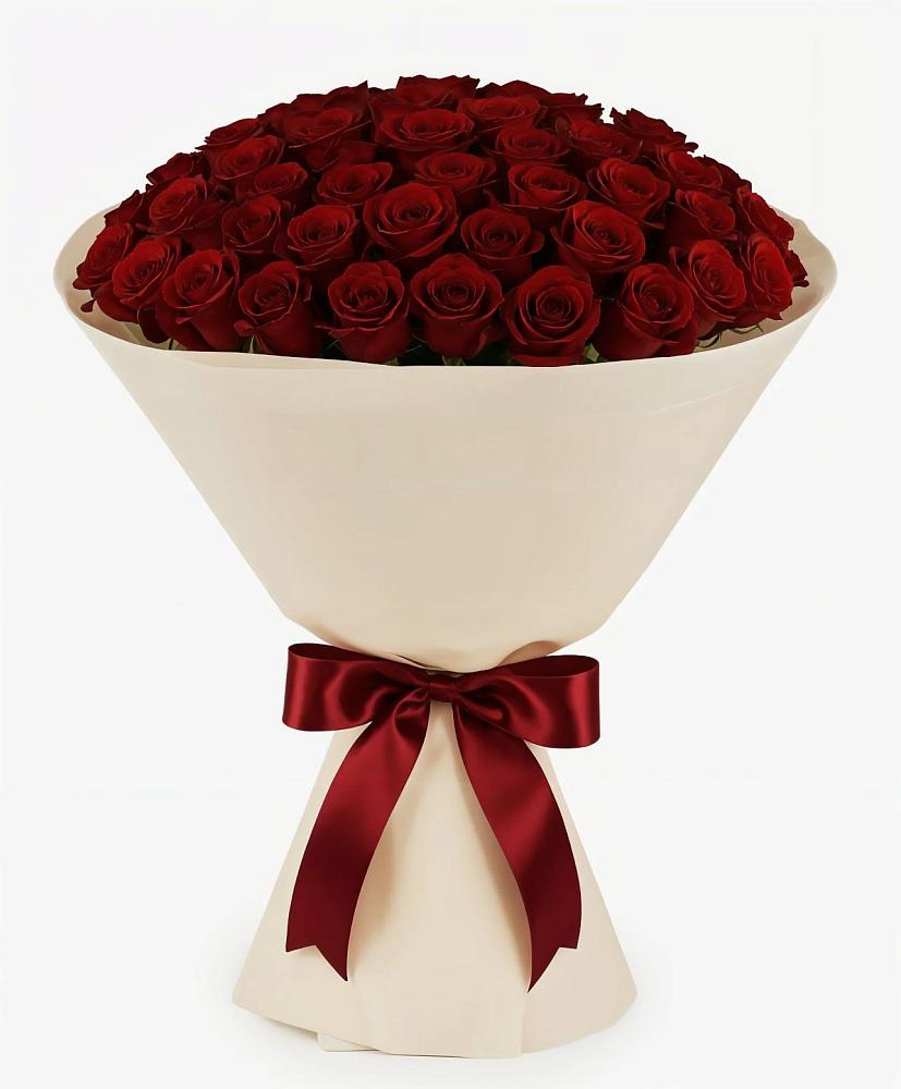 Букет 101 Бордовая роза Блэк Бакарра в Гостилицы