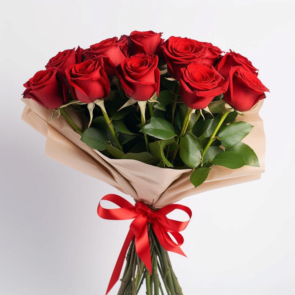 Букет 11 Красных роз Эдлесс Лав в Гостилицы